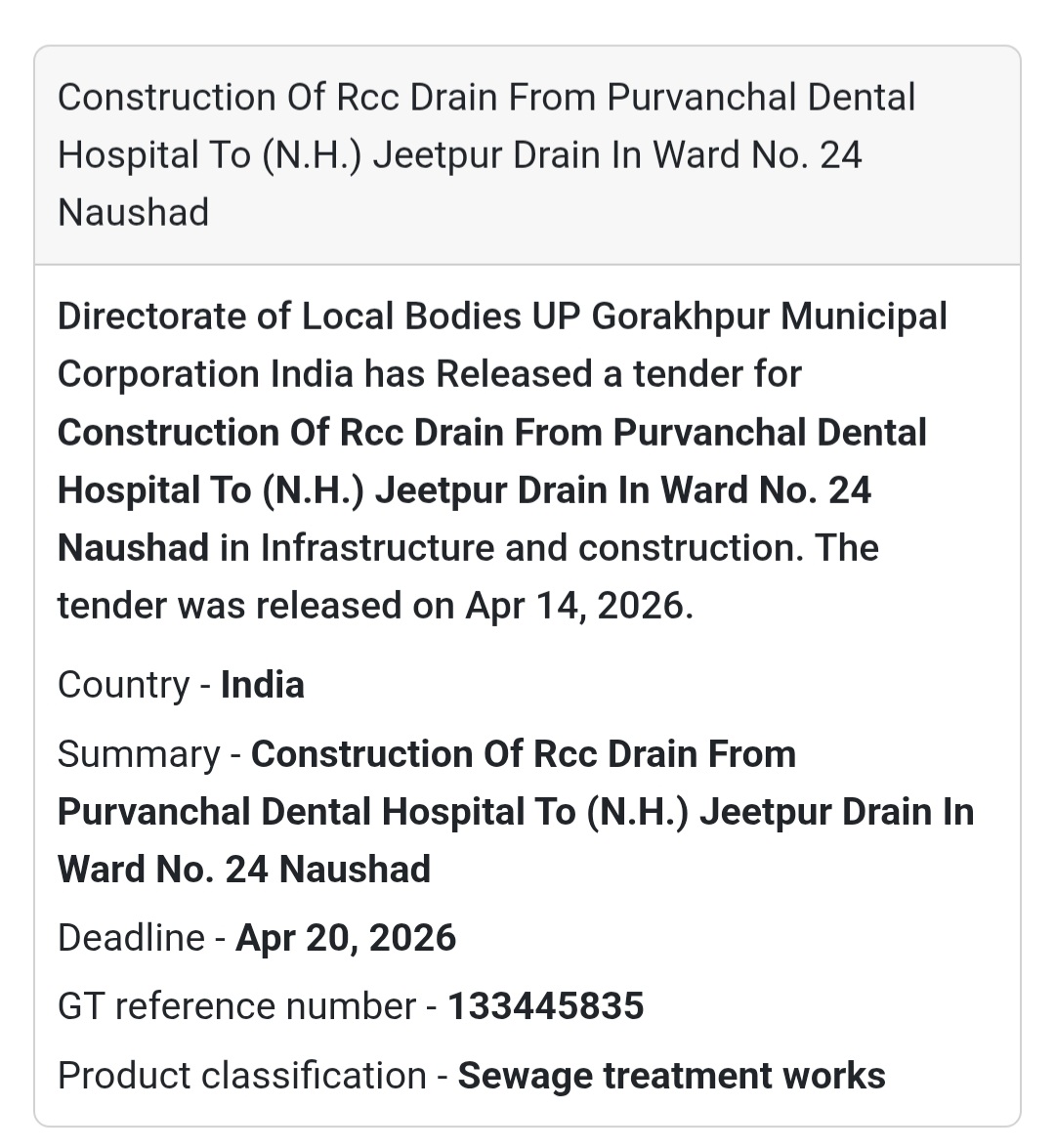 🚧 RCC Drain Construction – Gorakhpur (Ward 24 Naushad)