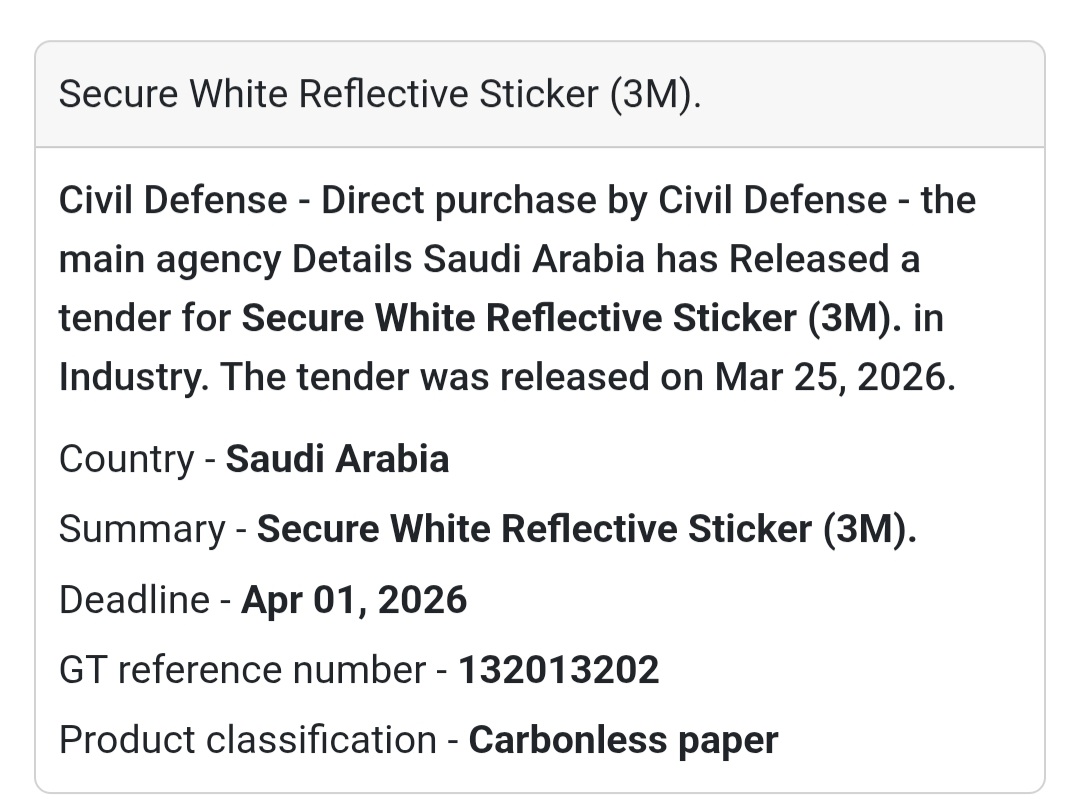 🏷 Reflective Sticker Supply