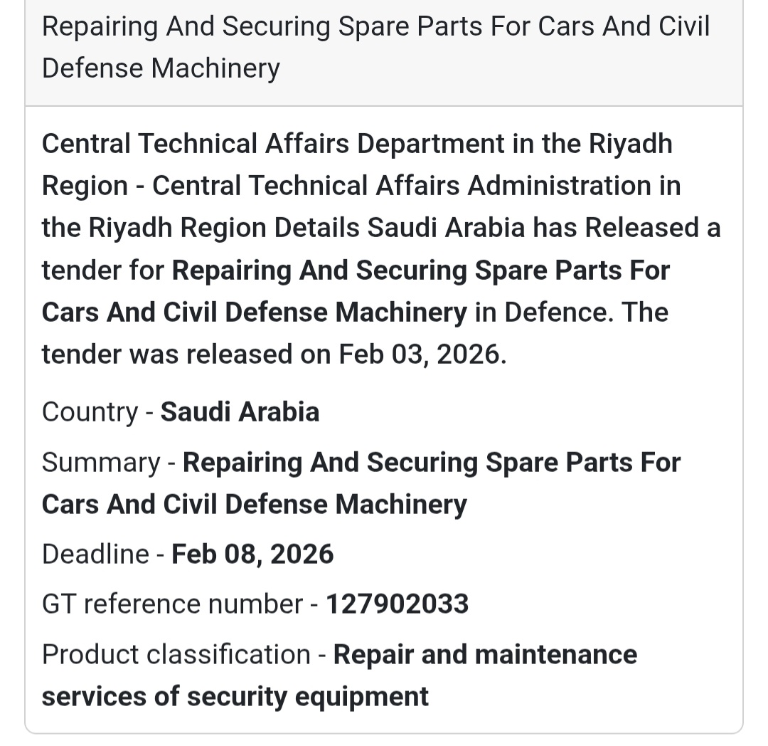 🔧 Repairing & Securing Spare Parts – Security Equipment