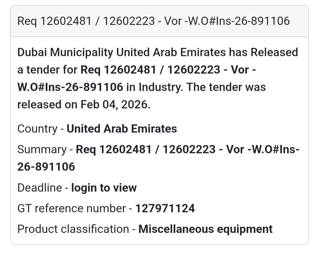 ⚙️ Req 12602481 / 12602223 – Variation Work Order