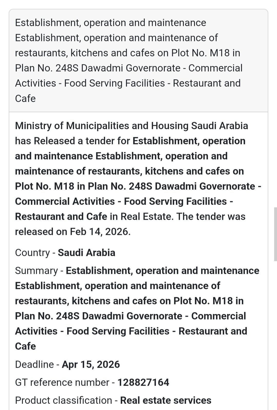 🍽️ Restaurants, Kitchens & Cafes – Dawadmi – KSA