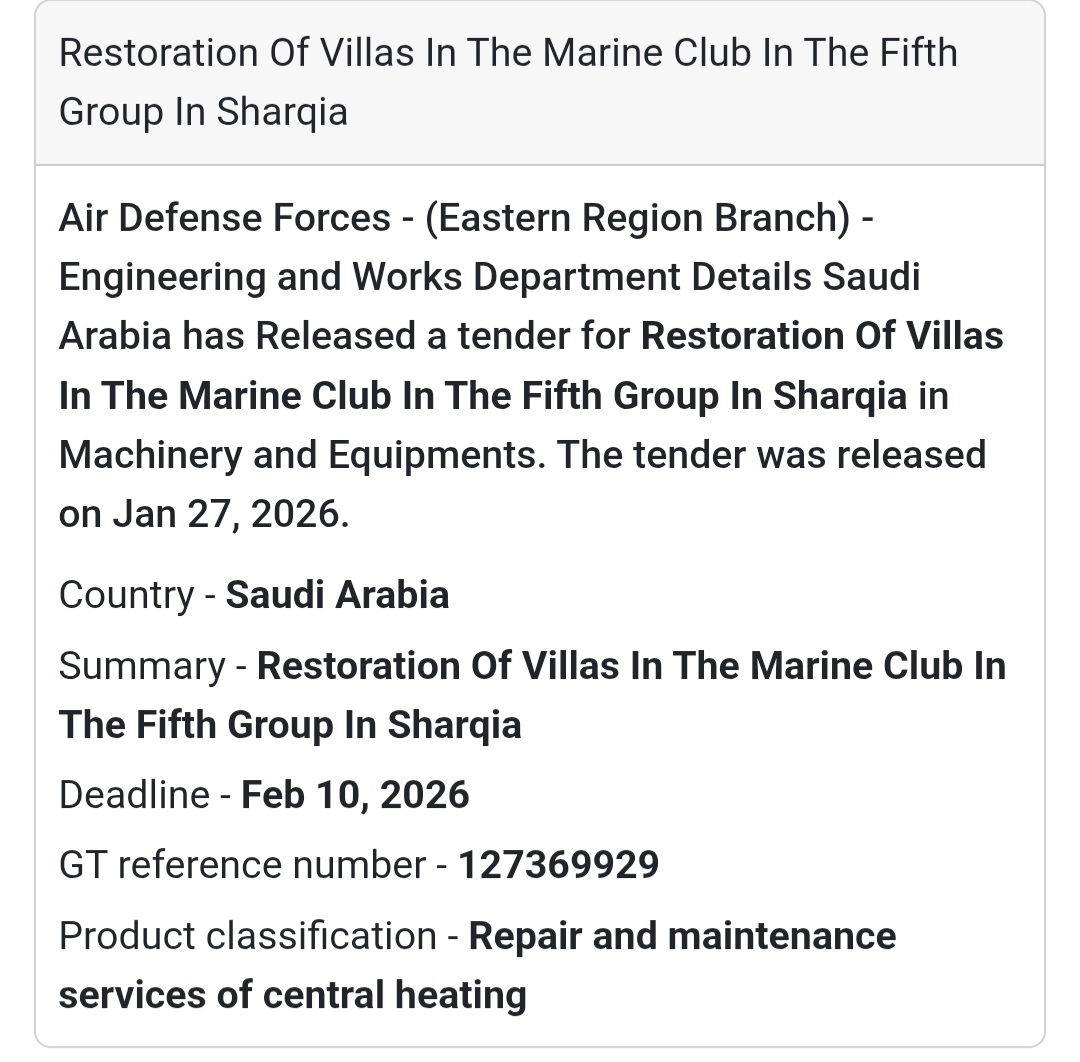 🏠 Restoration of Villas – Marine Club (Sharqia)