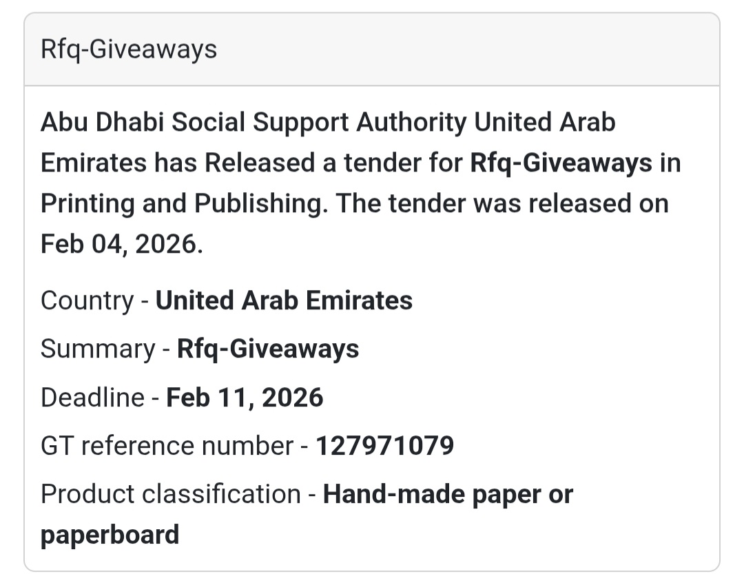 🎁 RFQ – Giveaways