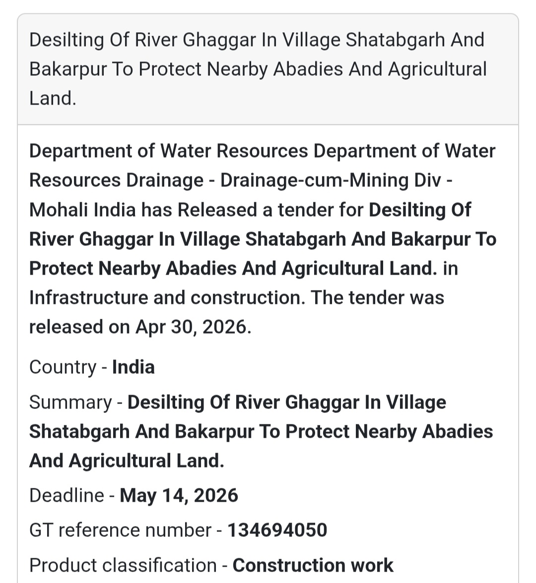 🌊 River Ghaggar Desilting (Shatabgarh & Bakarpur)