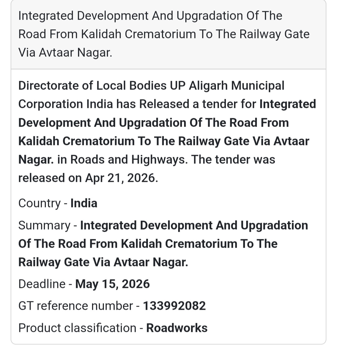 🛣️ Road Development Work – Aligarh