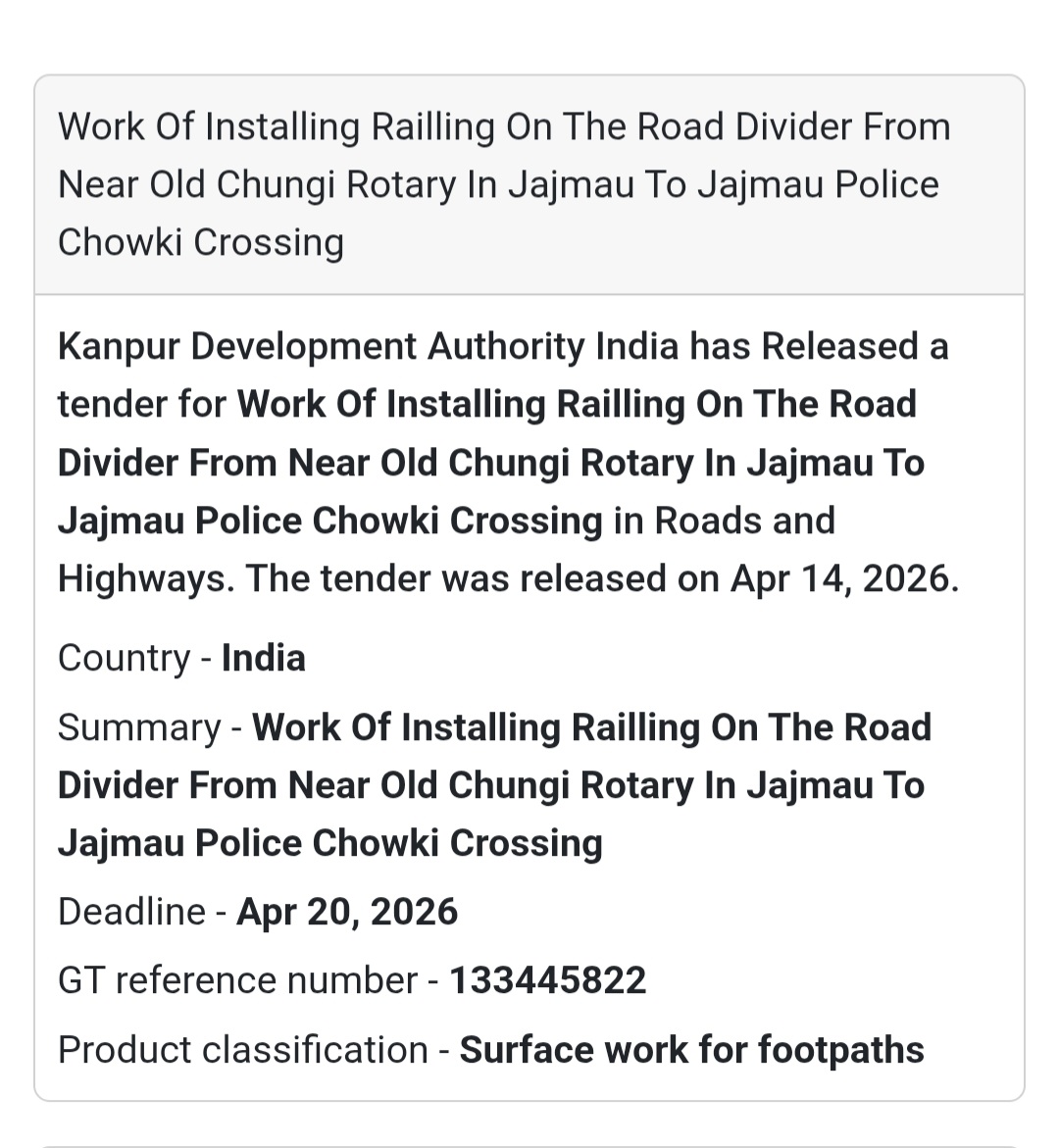 🚧 Road Divider Railing Work – Kanpur (Jajmau)