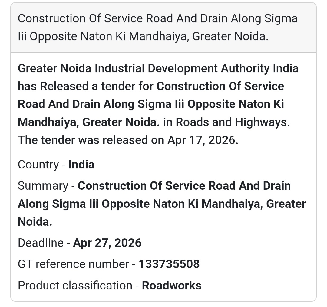 🛣️ Road & Drain Construction – Greater Noida