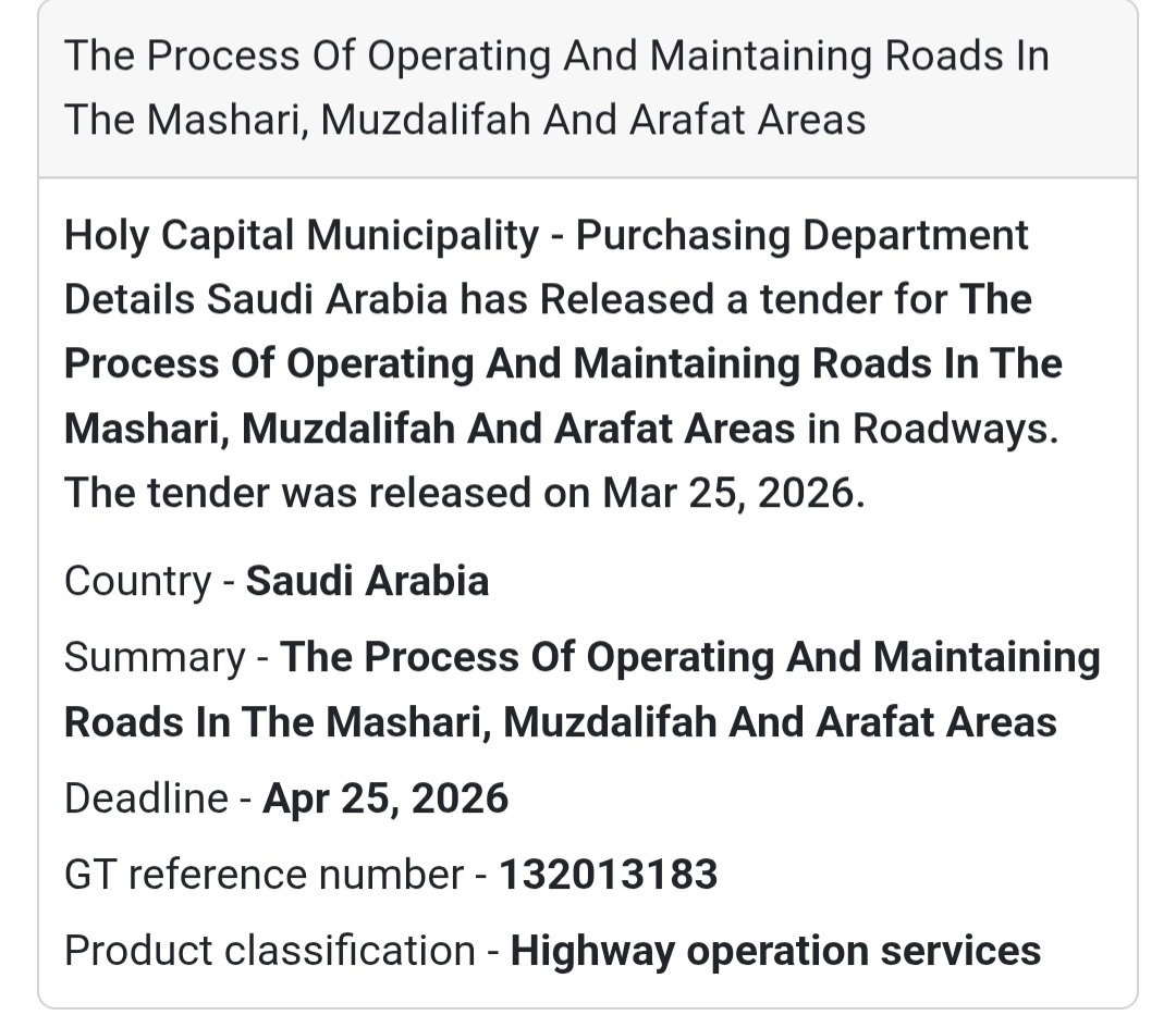 🛣 Road Maintenance – Holy Sites