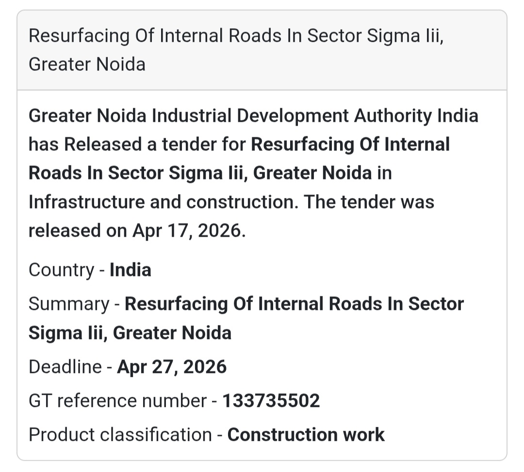 🛣️ Road Resurfacing – Greater Noida