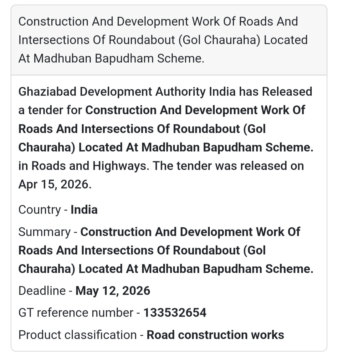 🛣️ Road & Roundabout Development – Ghaziabad