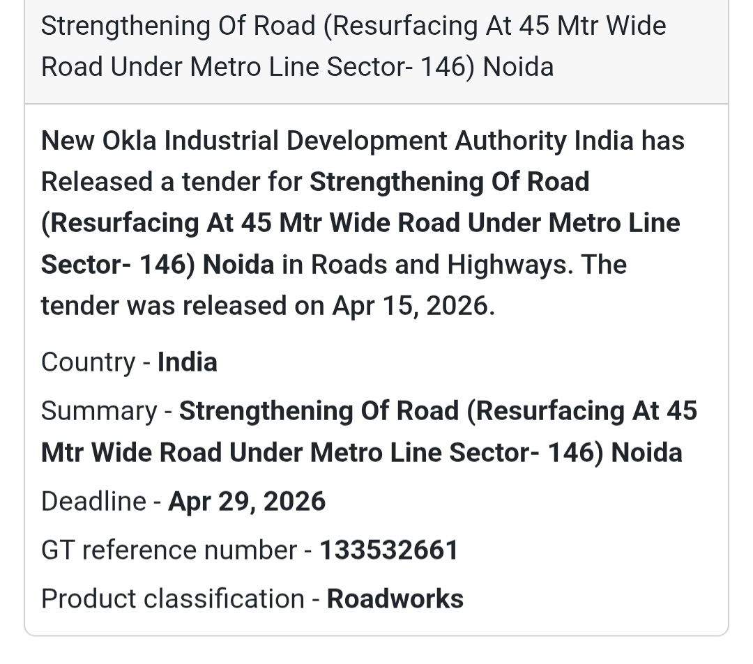 🛣️ Road Strengthening – Noida (Sector 146)