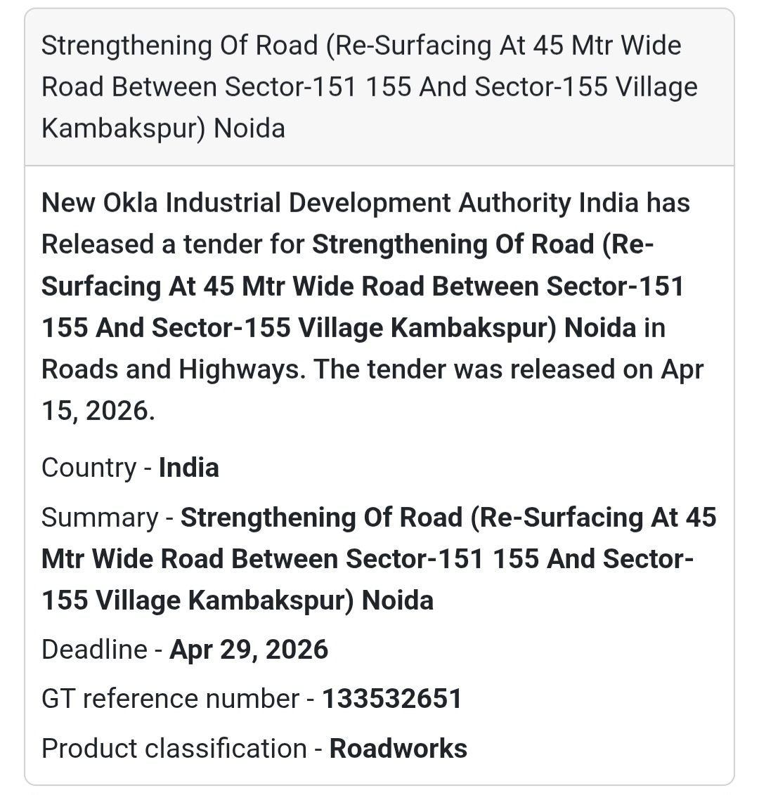 🛣️ Road Strengthening Work – Noida