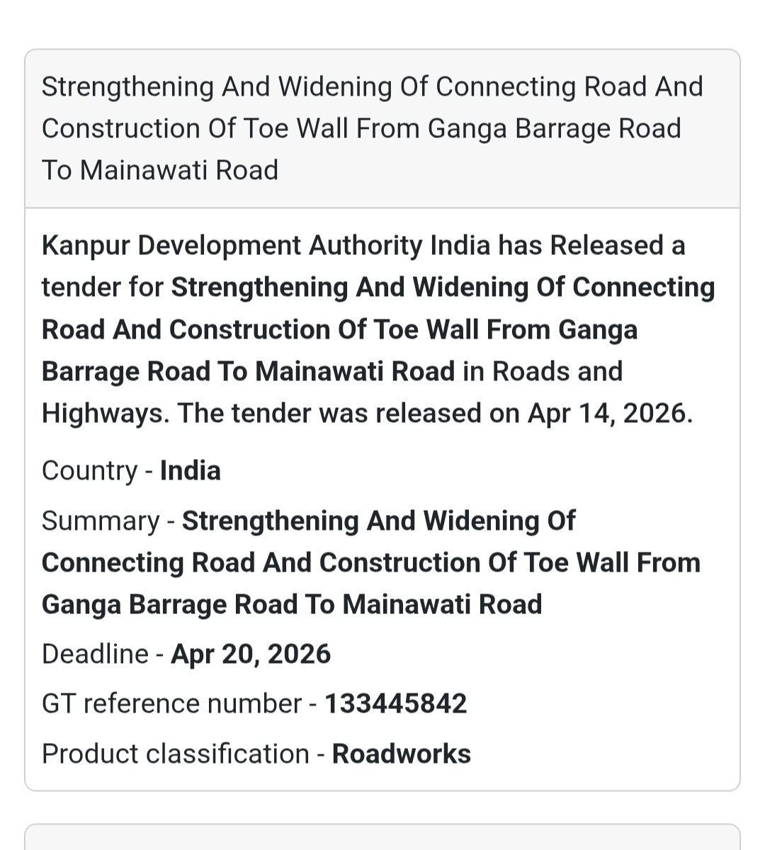 🛣️ Road Widening & Toe Wall – Kanpur