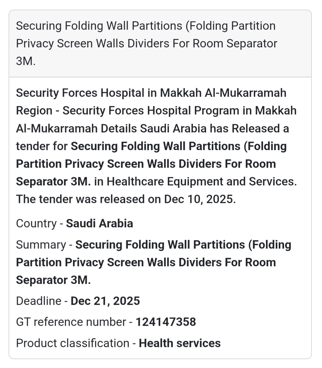 🚪 Securing Folding Wall Partitions (Privacy Screens)