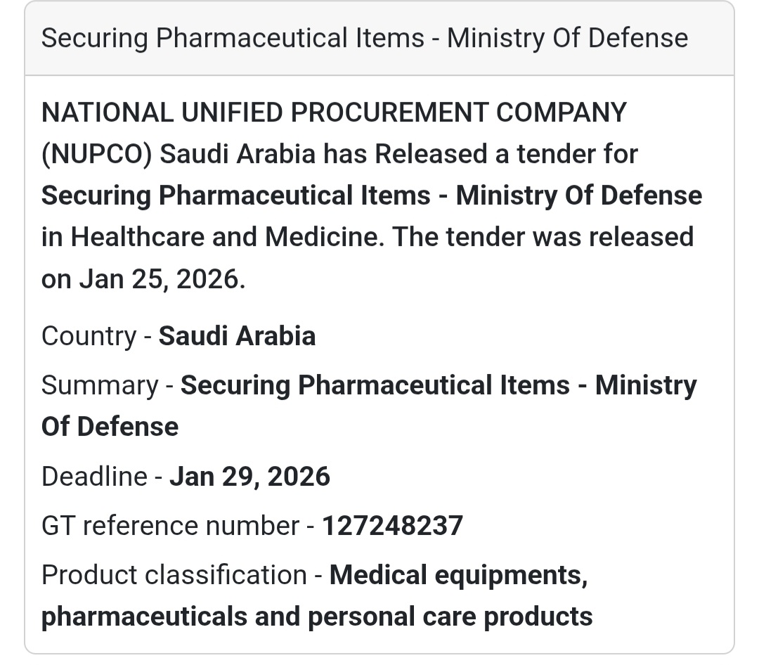 🔐 Securing Pharmaceutical Items – Ministry of Defense