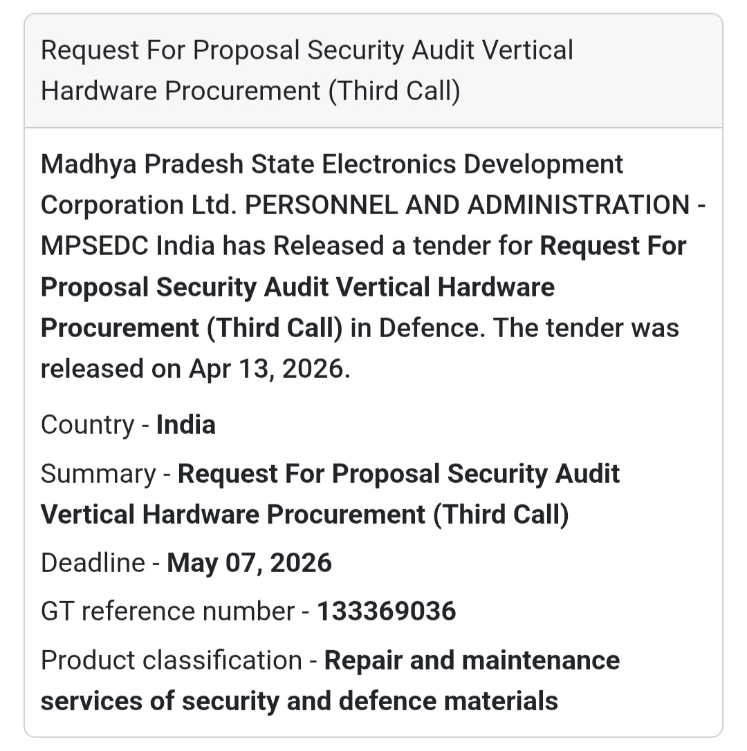 🔐 Security Audit & Hardware Procurement
