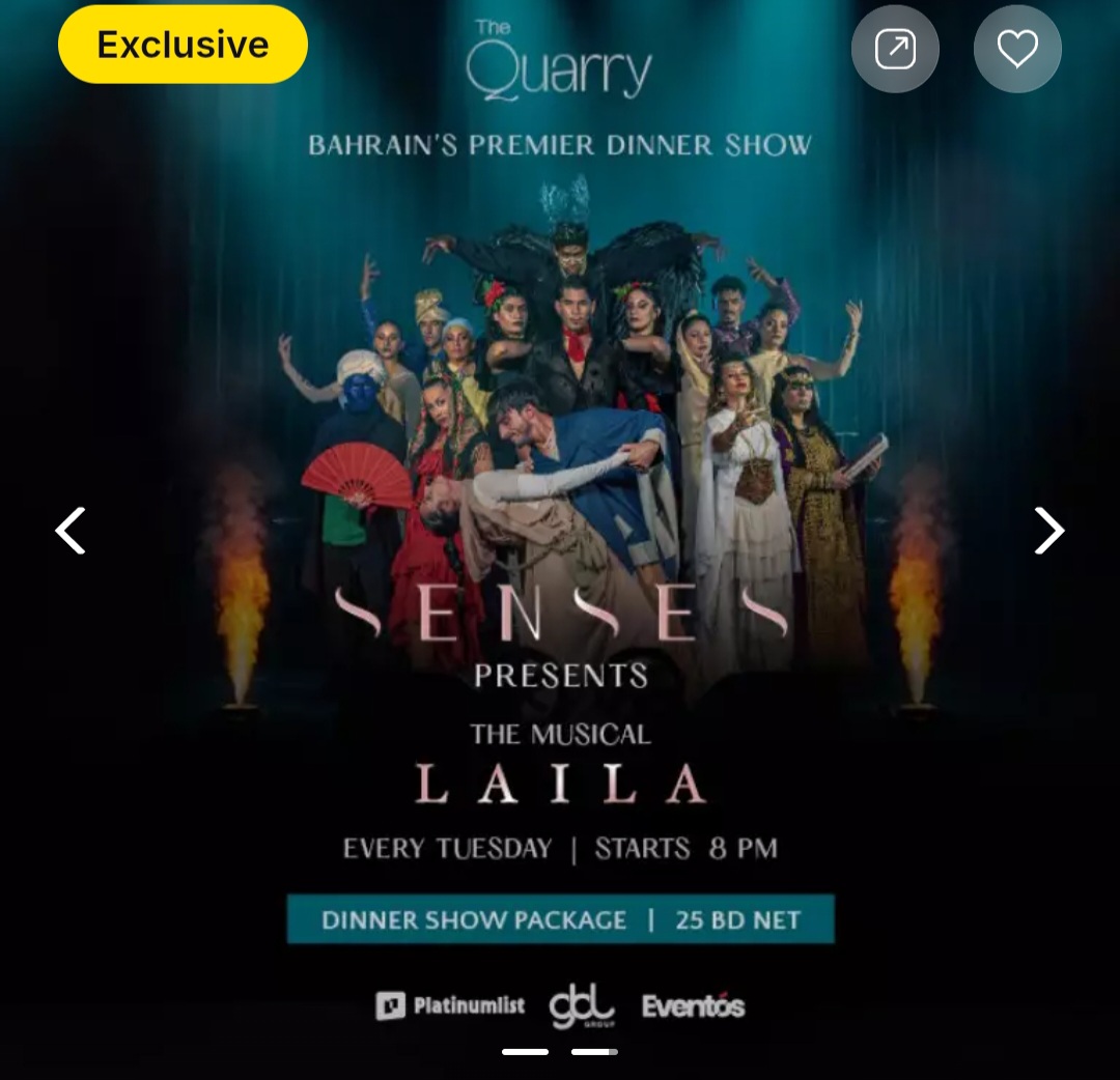🎭 Senses: The Musical – Laila Dinner Show at The Quarry