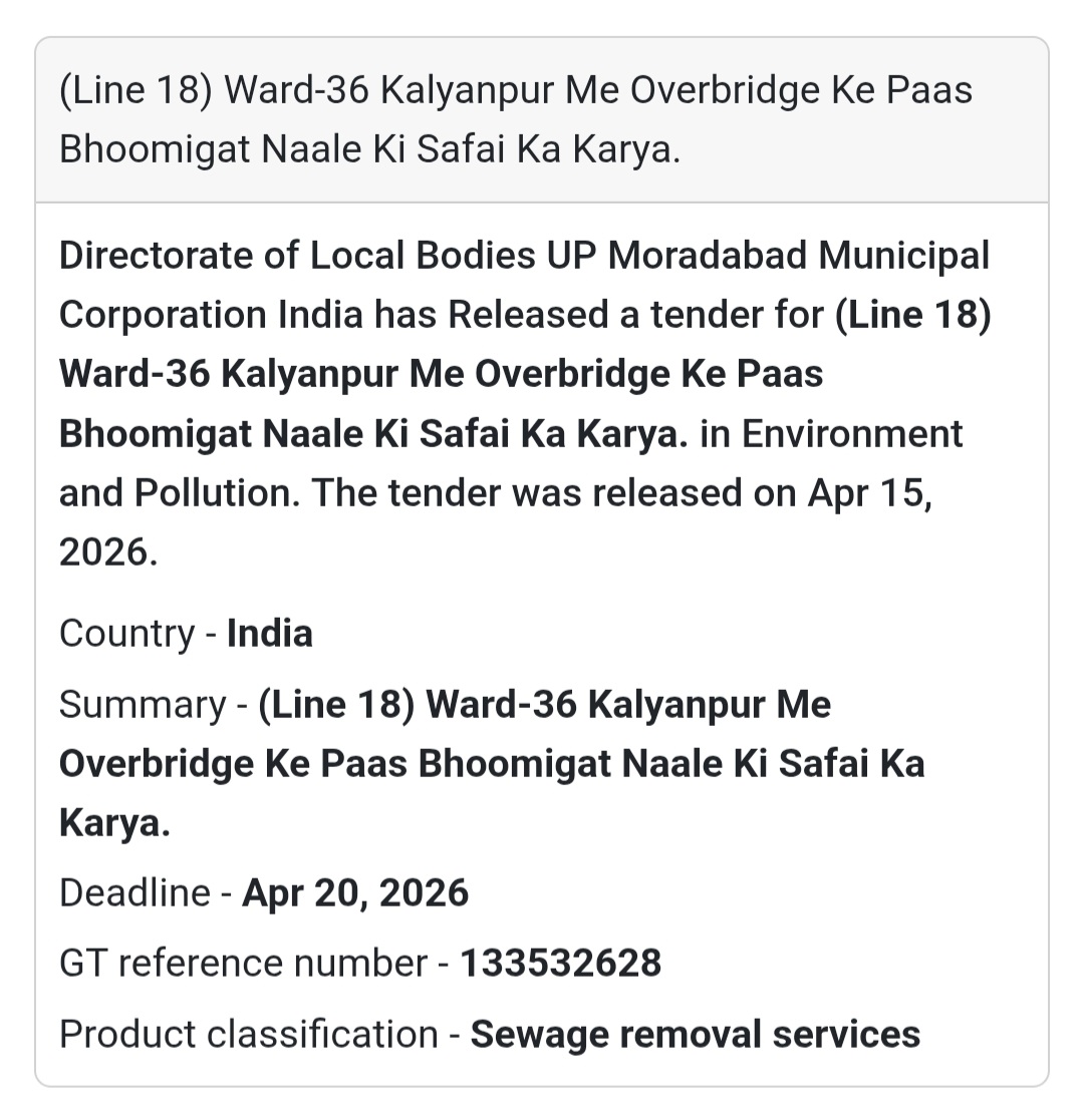 🚧 Sewer Cleaning Work – Moradabad