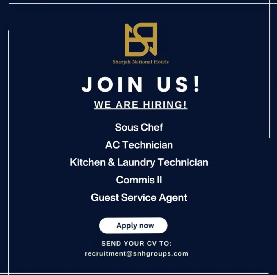 🏨 Sharjah National Hotels – Careers 2026