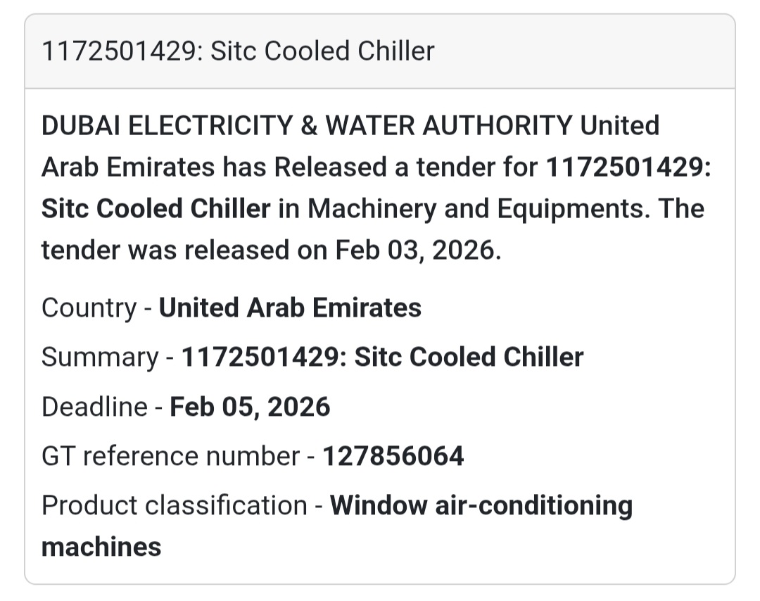 ❄️ SITC Cooled Chiller Machinery & Equipment | UAE 🇦🇪