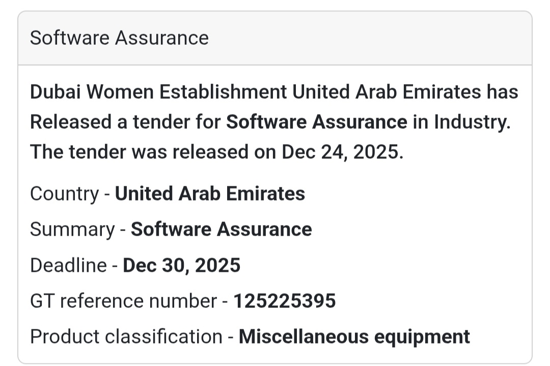 🧪 Software Assurance Services | UAE 🇦🇪