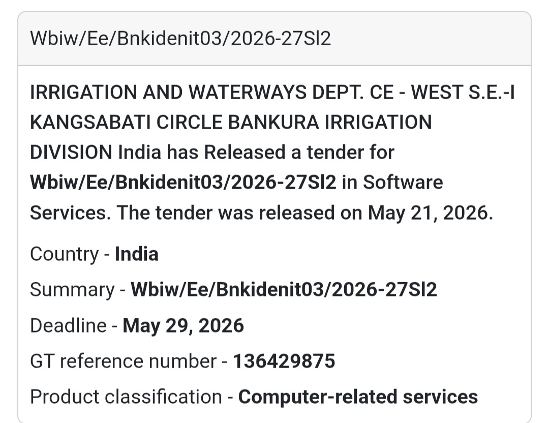 💻 Software Services Tender