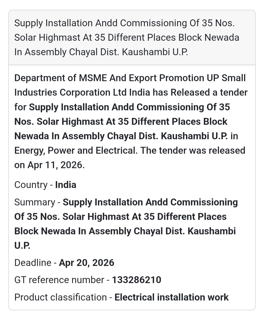 ☀️ SOLAR HIGHMAST PROJECT – NEWADA