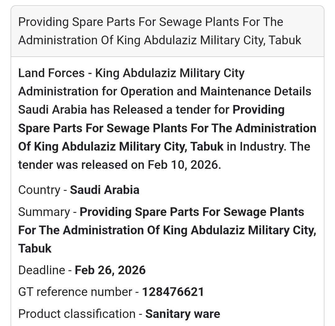 Spare Parts for Sewage Plants