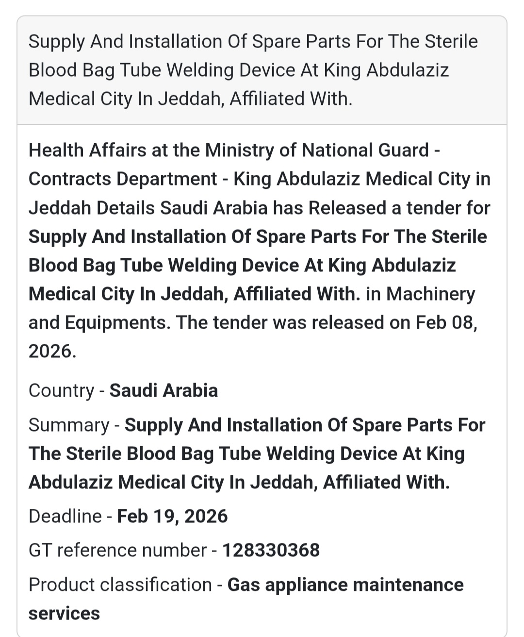 🩸 Spare Parts for Sterile Blood Bag Tube Welding Device