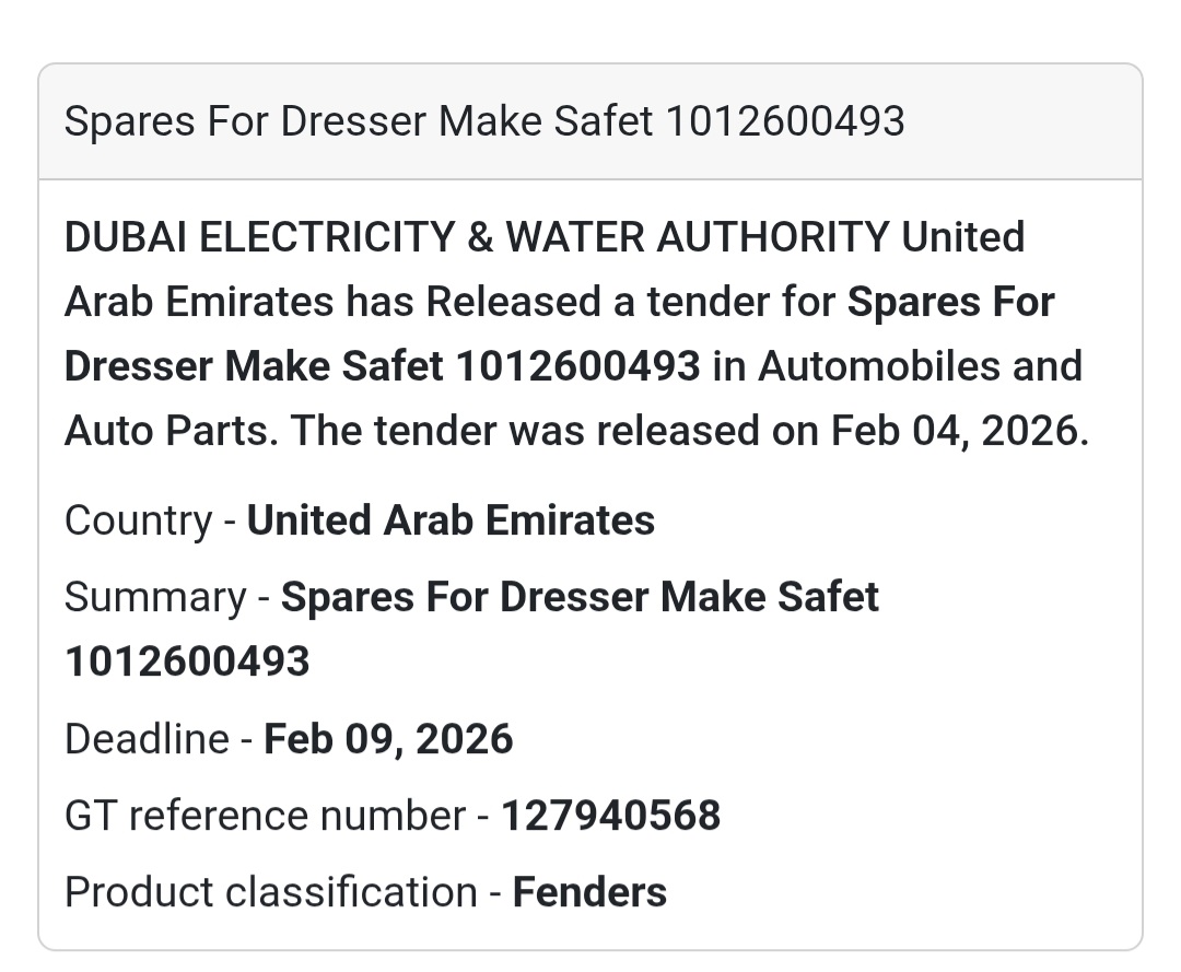 ⚙️ Spares for Dresser Make Safet