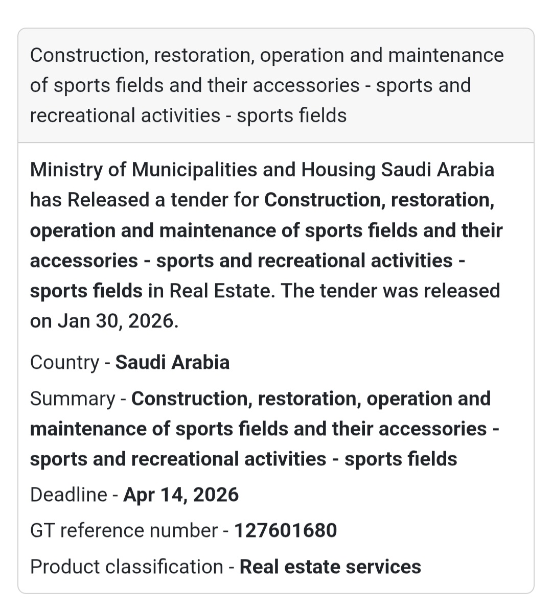 ⚽ Sports Fields Development & Maintenance