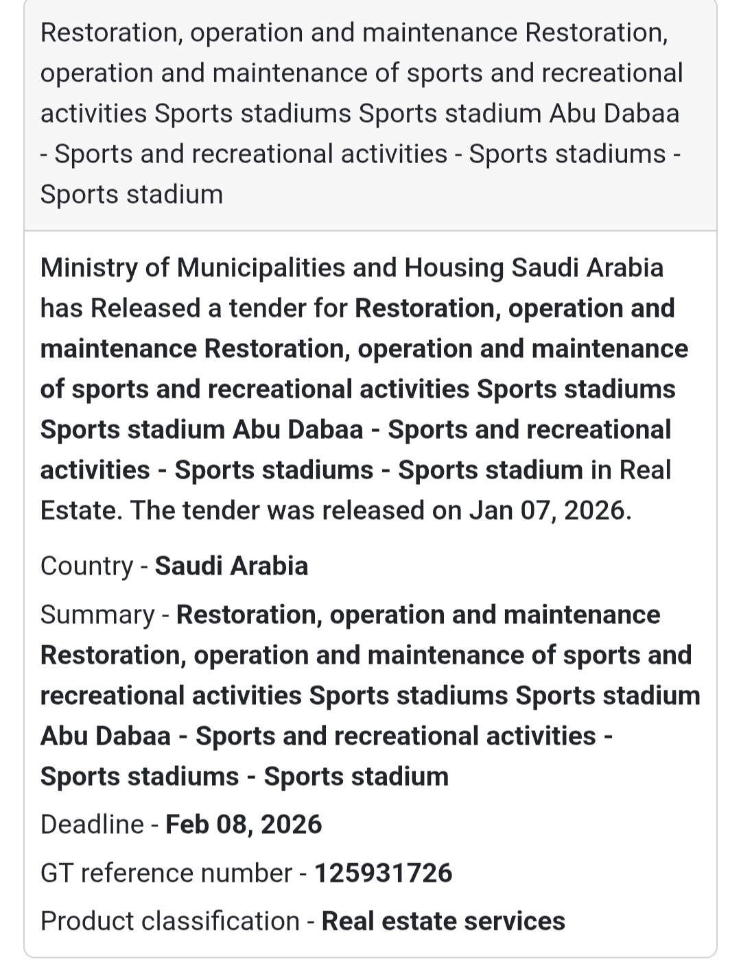 🏟️ Sports Stadium – Abu Dabaa