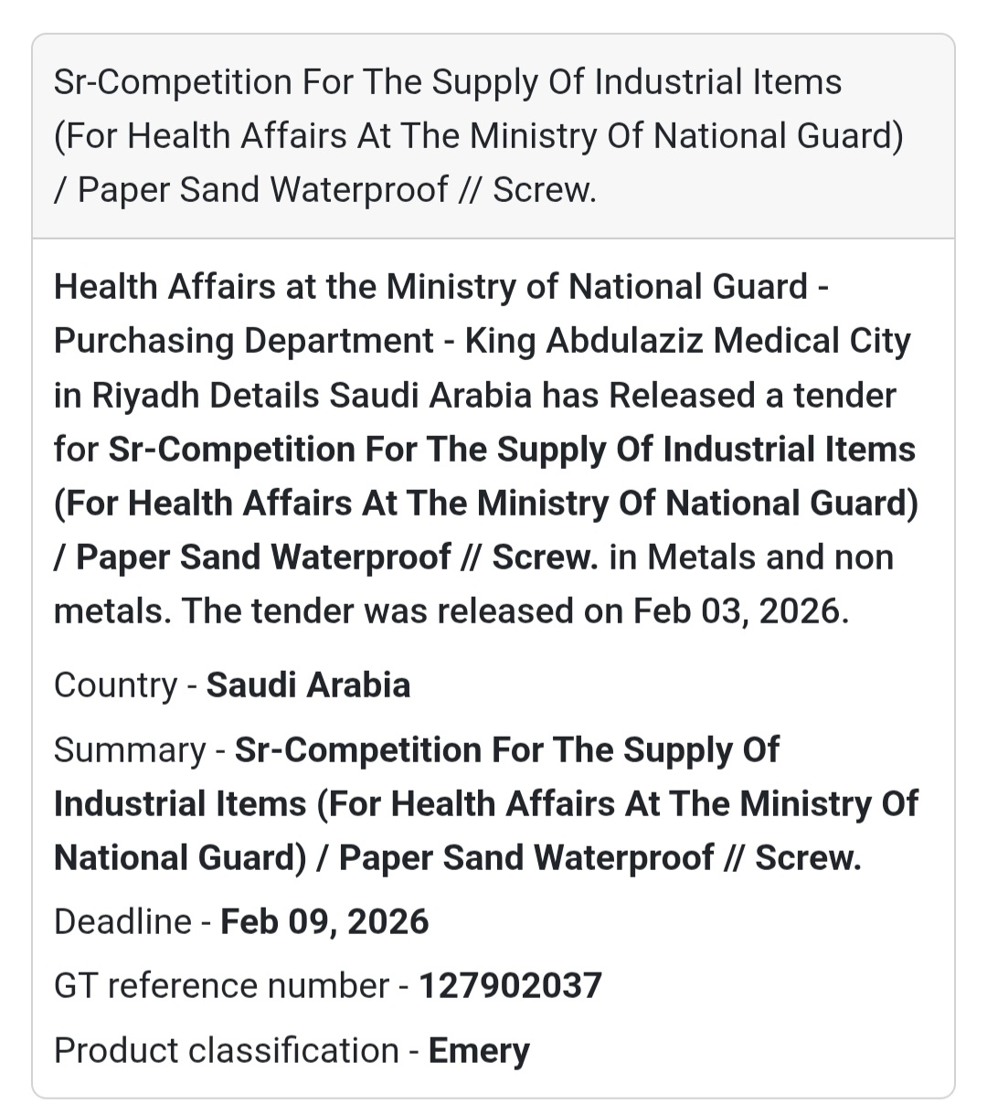 🪛 SR Competition – Paper Sand Waterproof / Screw