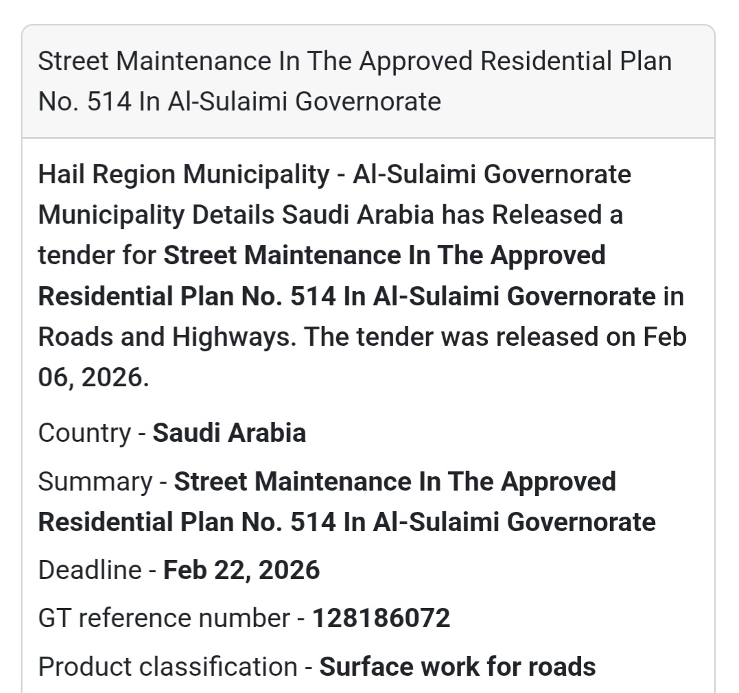 🛣 Street Maintenance – Residential Plan No. 514