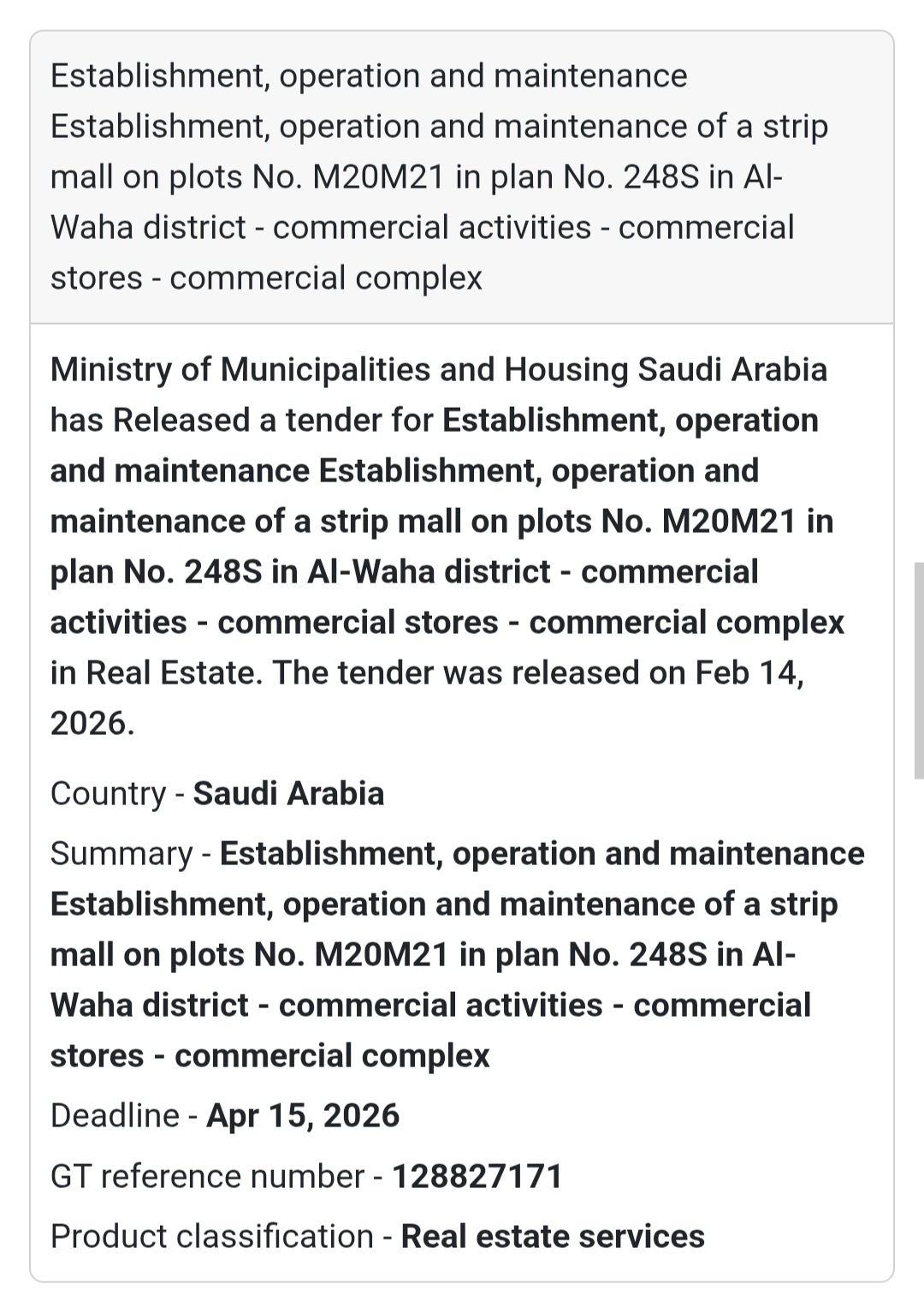 🏬 Strip Mall – Al-Waha – KSA
