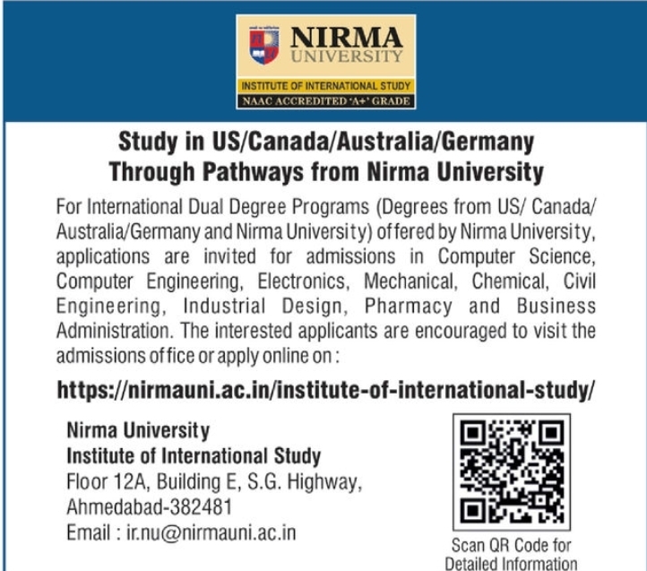 🎓 Study Abroad Through Nirma University