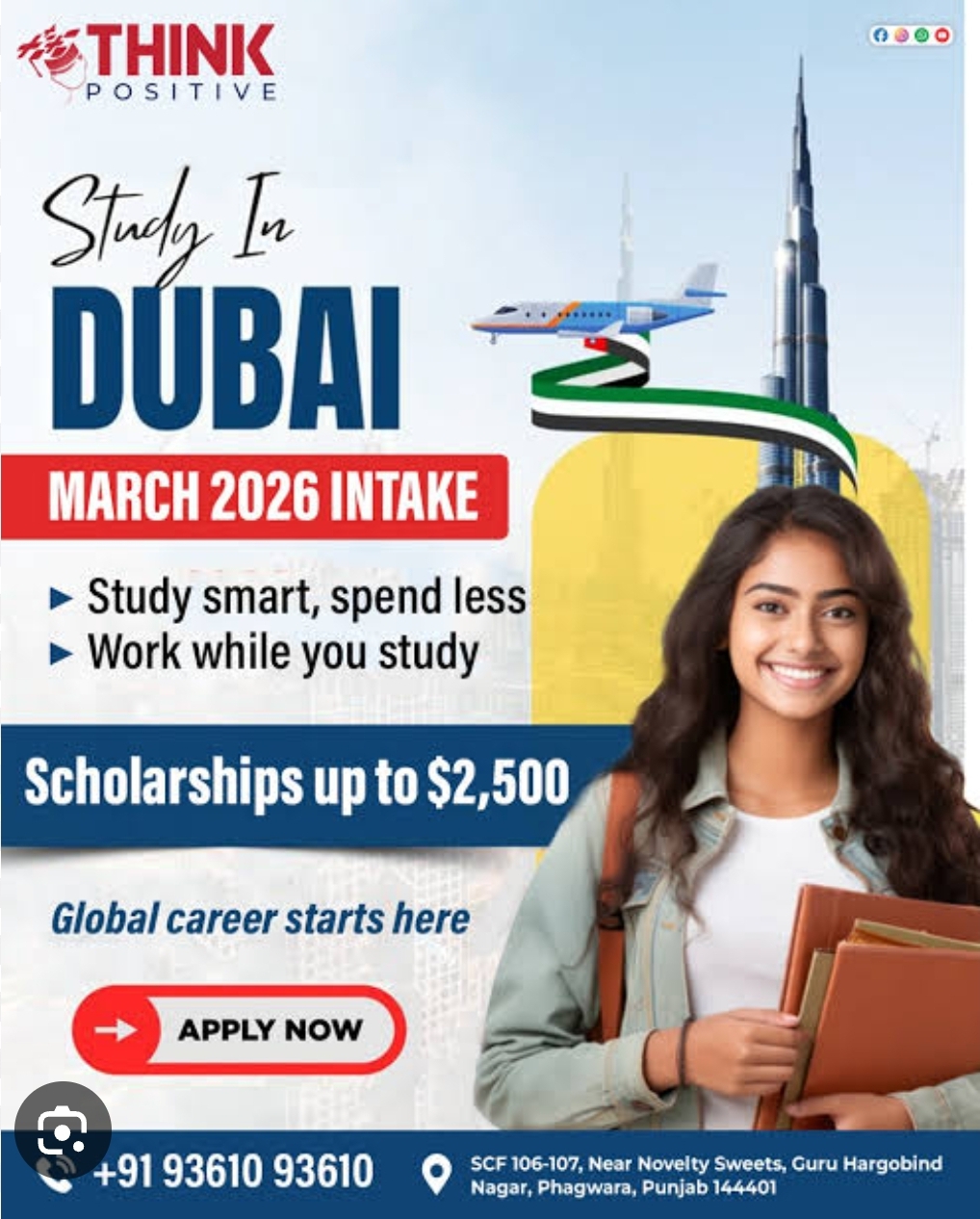 ✈️ Study in Dubai – March 2026 Intake