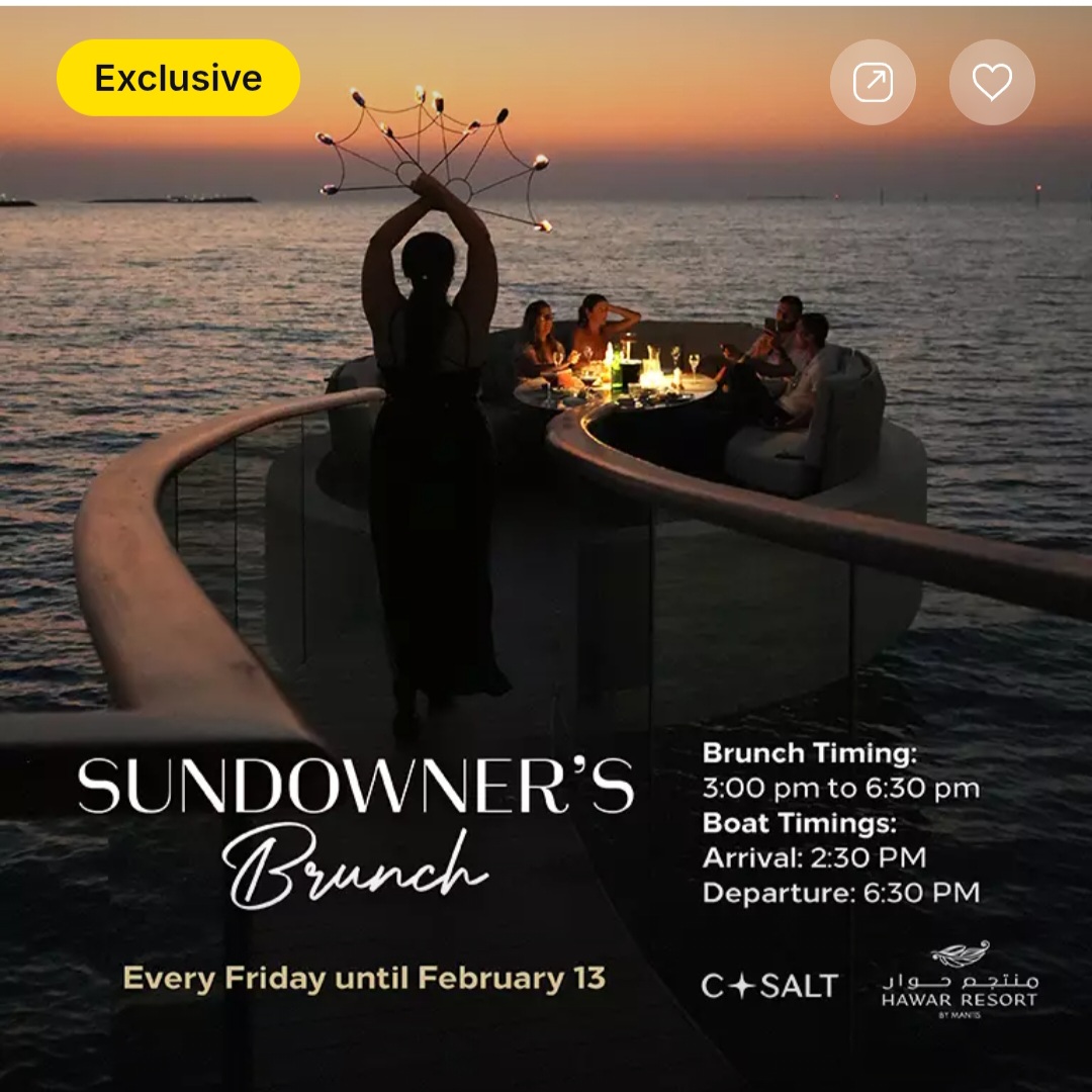 🌅 Sundowners Brunch at C-Salt, Hawar