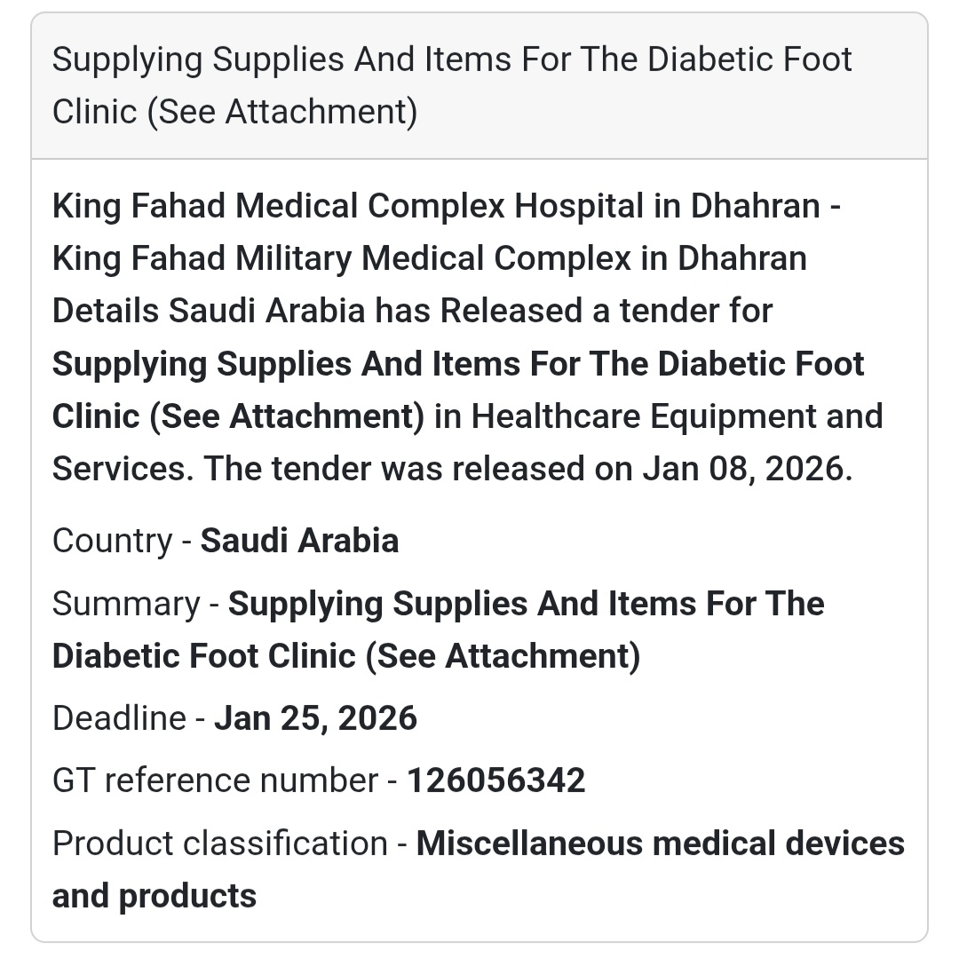 🦶 Supplies for Diabetic Foot Clinic