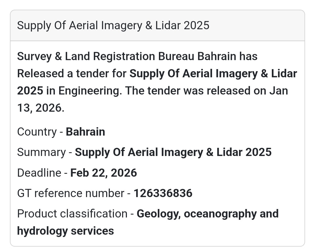🛰️ Supply of Aerial Imagery & LiDAR 2025