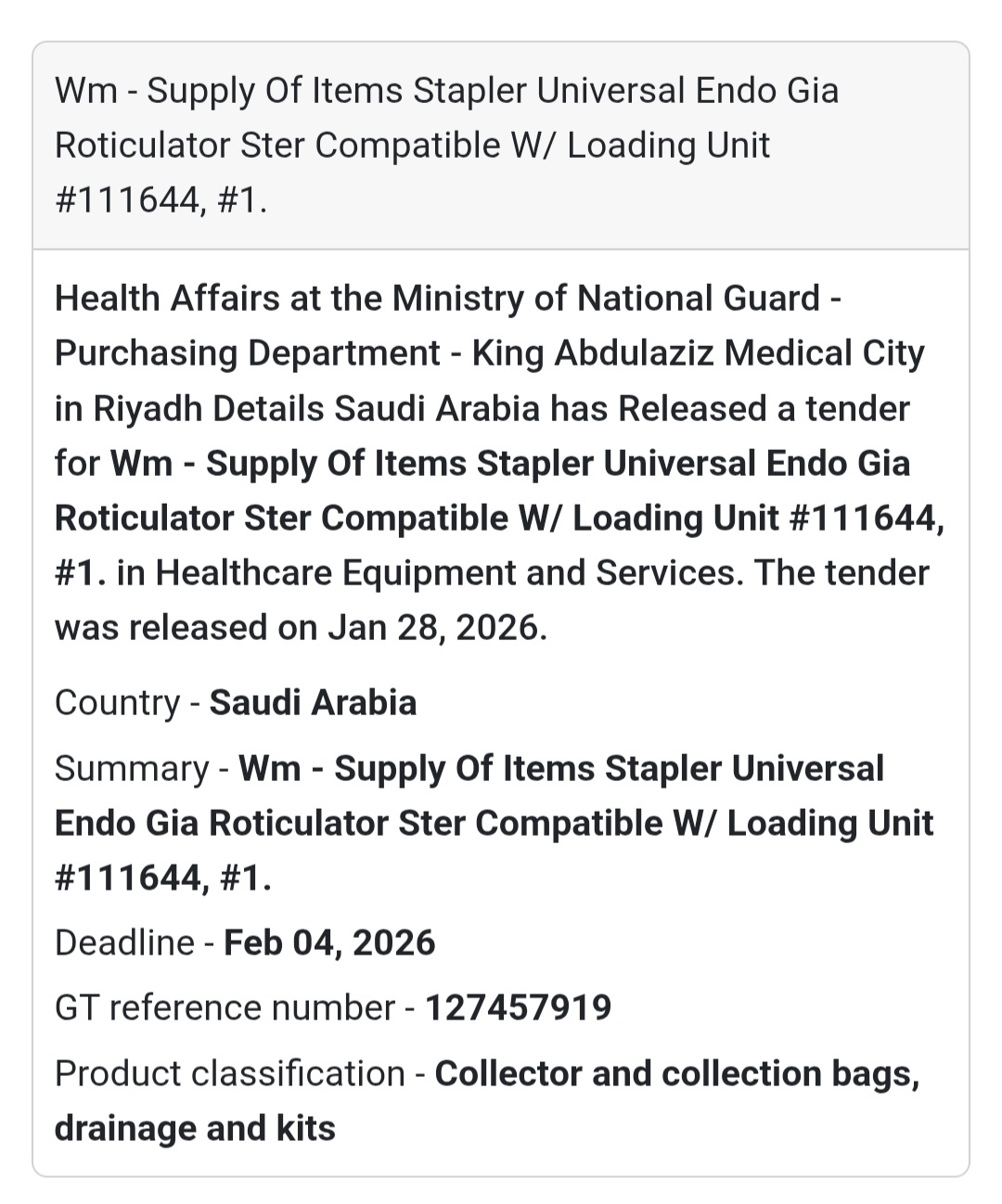 🩹 Surgical Stapling Equipment | Riyadh