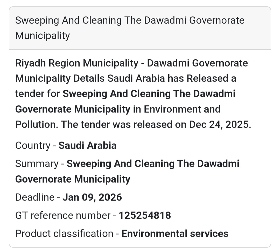 🧹 Sweeping & Cleaning Services – Dawadmi 🇸🇦
