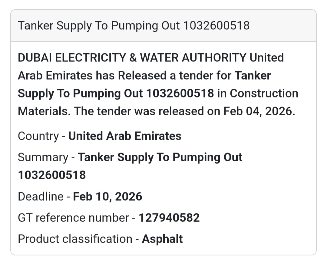 🚛 Tanker Supply to Pumping Out