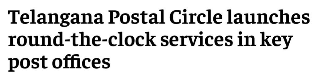 🚀 Telangana Postal Circle Goes 24×7!