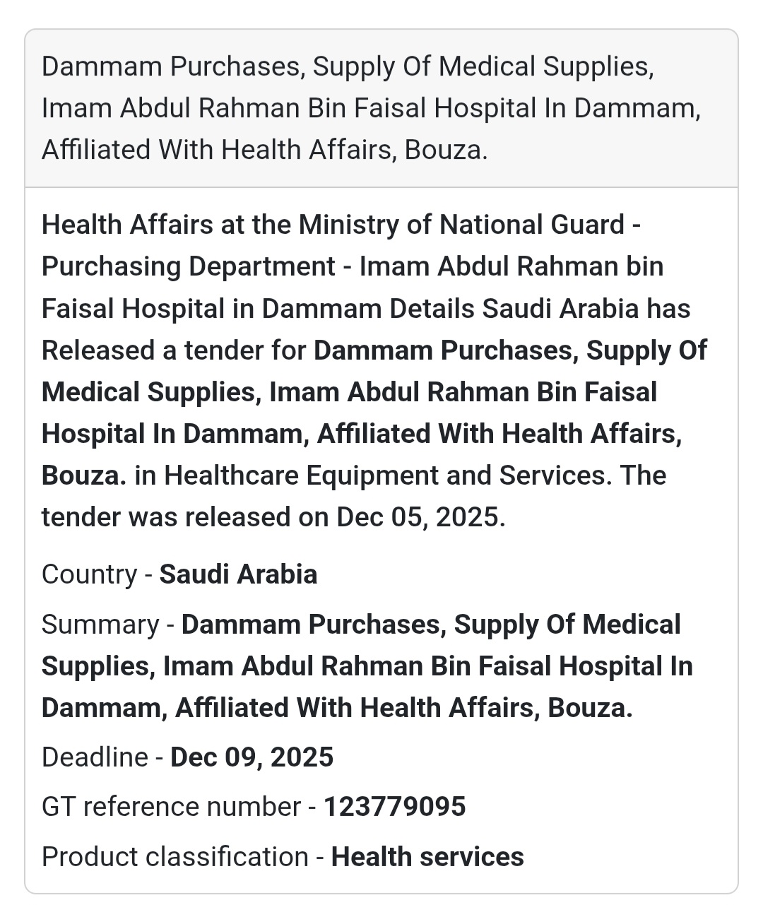 🛠️ Tender Alert – Saudi Arabia 🇸🇦