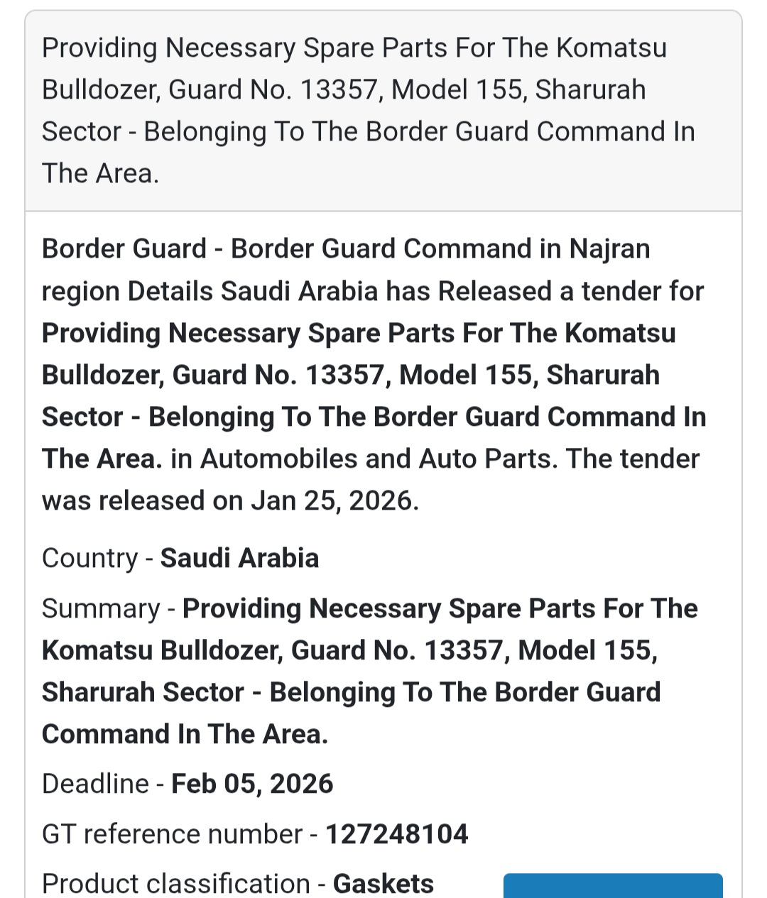 🛠️ Tender Alert | Saudi Arabia 🇸🇦