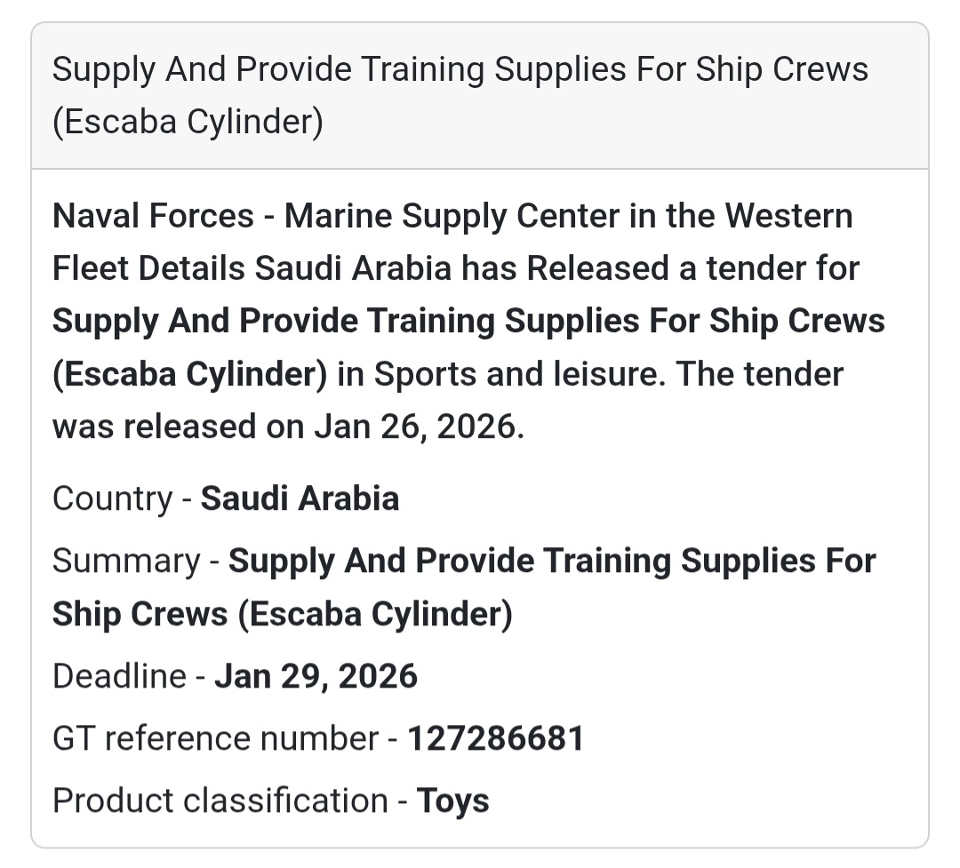 🇸🇦 Tender Alert: Saudi Naval Forces 🇸🇦  Opportunity: