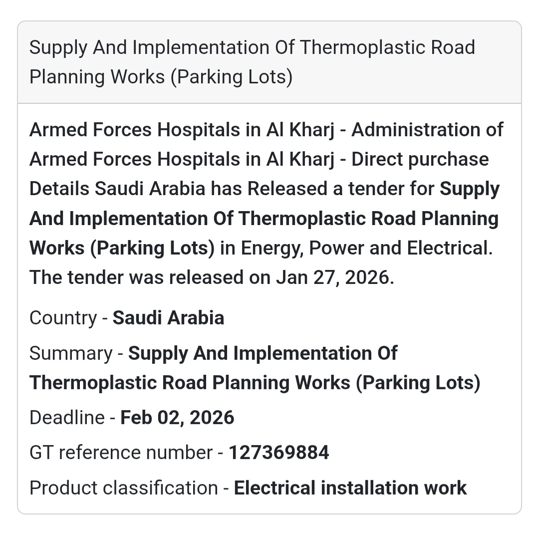 🅿️ Thermoplastic Road Marking Works (Parking Lots)