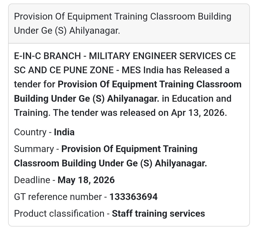 🏗️ Training Classroom Infrastructure Project