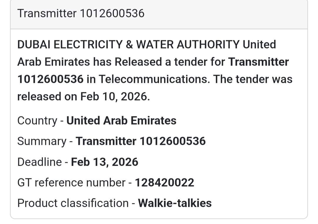 📡 Transmitter Supply – UAE